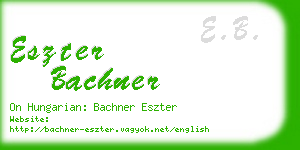 eszter bachner business card